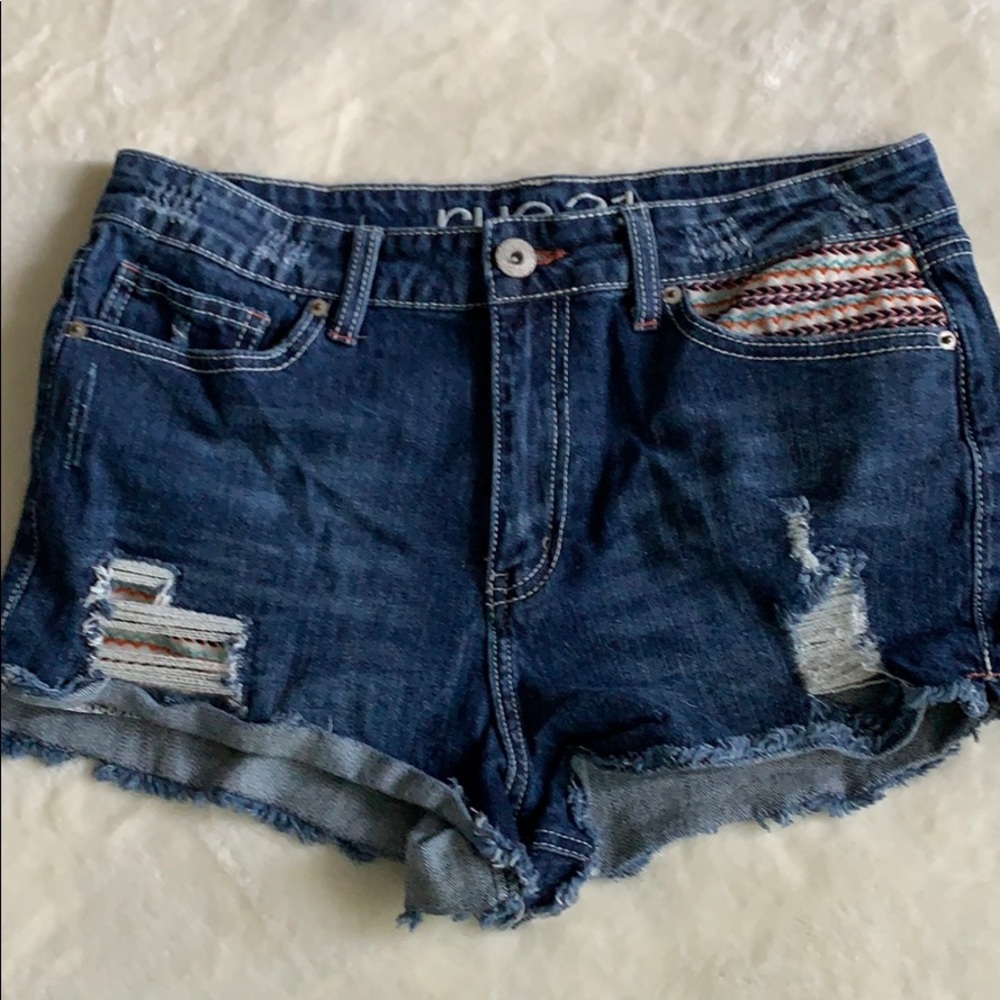 Distressed Denim Short